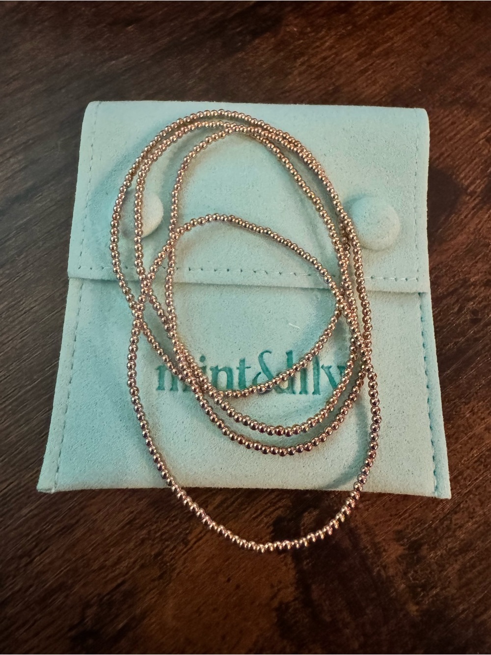 Mint&Lily Gold-Tone Multi-Strand Beaded Bracelet